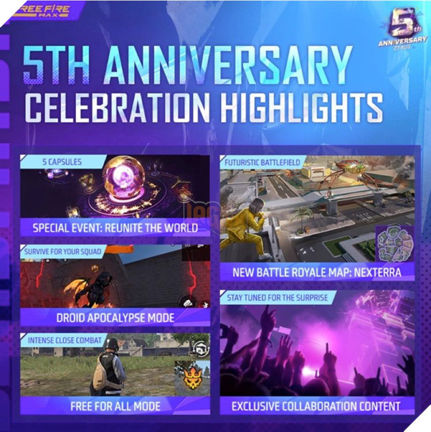 Celebrating 5 years of launch, Free Fire introduces a series of new events, skins and rewards 