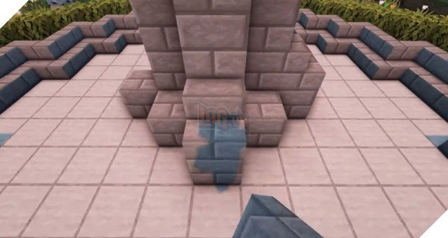 Instructions on how to build a fountain in Minecraft 1.19