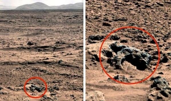 Aliens on Mars: A UFO hunter is taken aback by the discovery of a '4m tall alien' in NASA photos 1